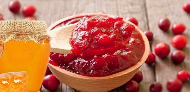 Пюре из калины с медом