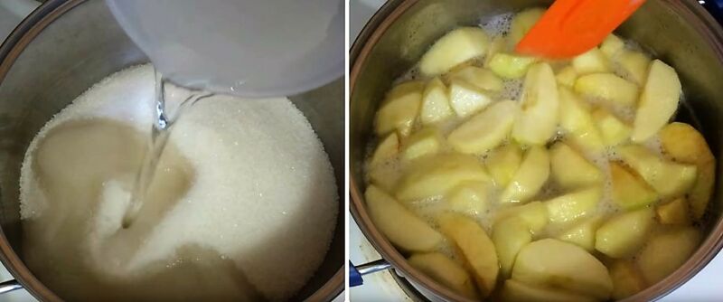 быстрое прозрачное нарезанное яблочное варенье