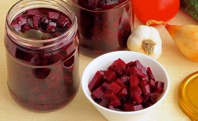 свекла на зиму маринованная с винегреей