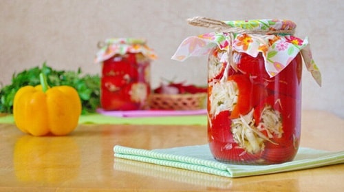 перец фаршированный капустой
