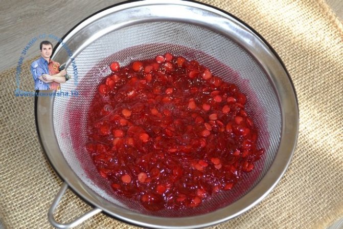 Пюре из калины с сахаром