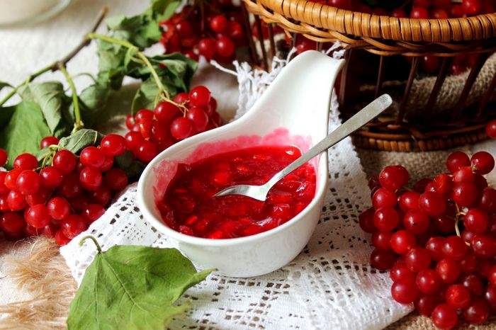 Калина с медом с семенами