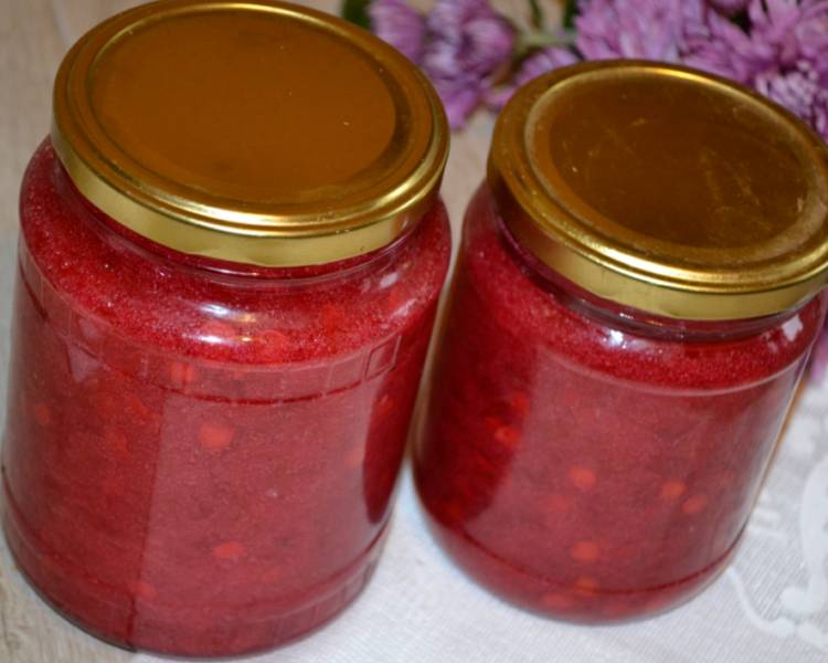 калина с сахаром без варки в жестяной банке