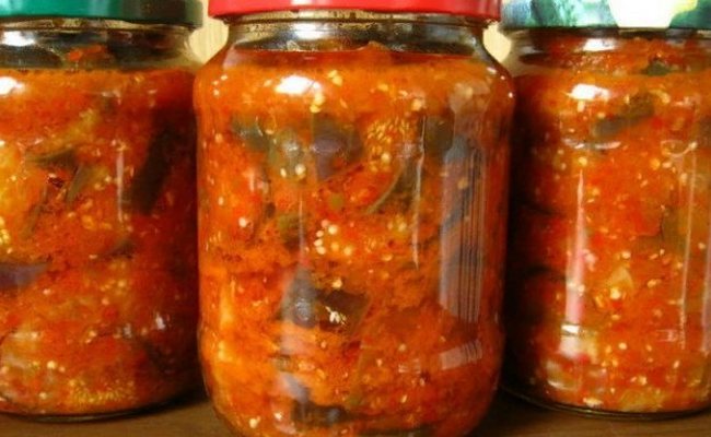 Лечо из баклажанов и перца в мультиварке